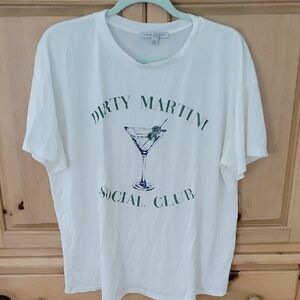 Green Envelope White Short Sleeve Tee